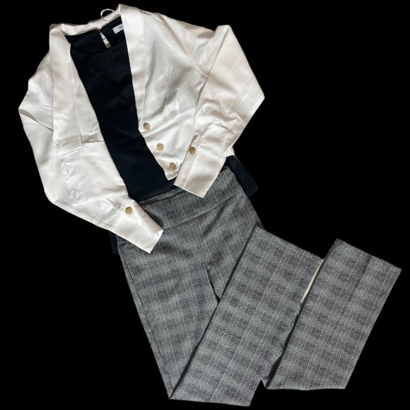 Three Piece Work Bundle Empire seam Blazer, Pants and Sleeveless Top NWT - Picture 4 of 16